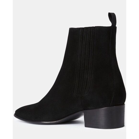 Women’s The Kooples Black Suede Chelsea Boots Size 39 vestiaire 8 Ankle Booties